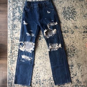 Ripped wrangler jeans!